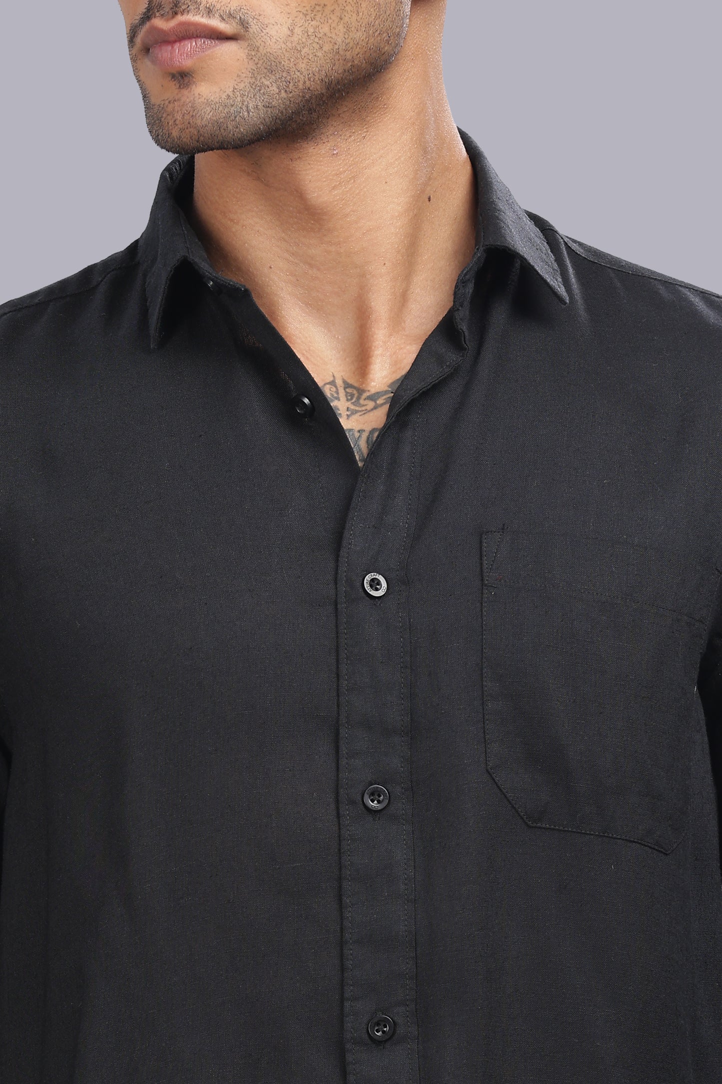Black Premium Linen Shirt