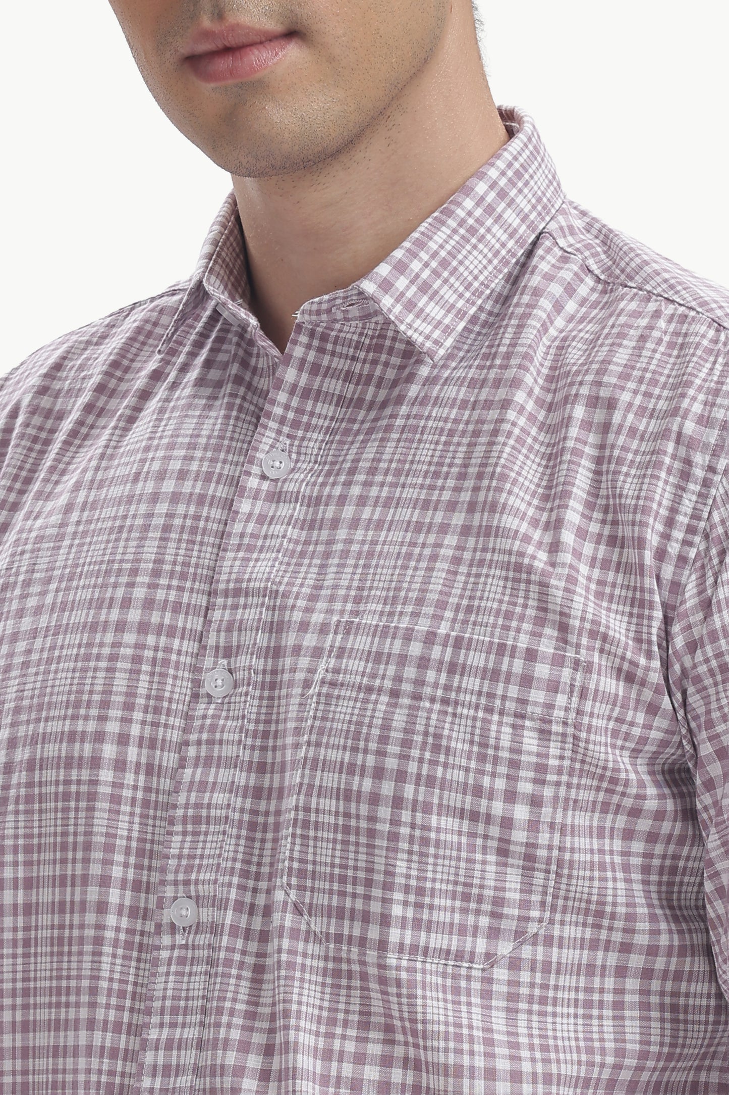 Cotton Slub Checked Shirt