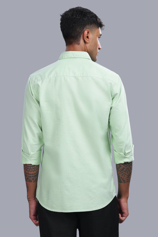 Attire Craft Men’s Mint Green Oxford Cotton Solid Casual Shirt