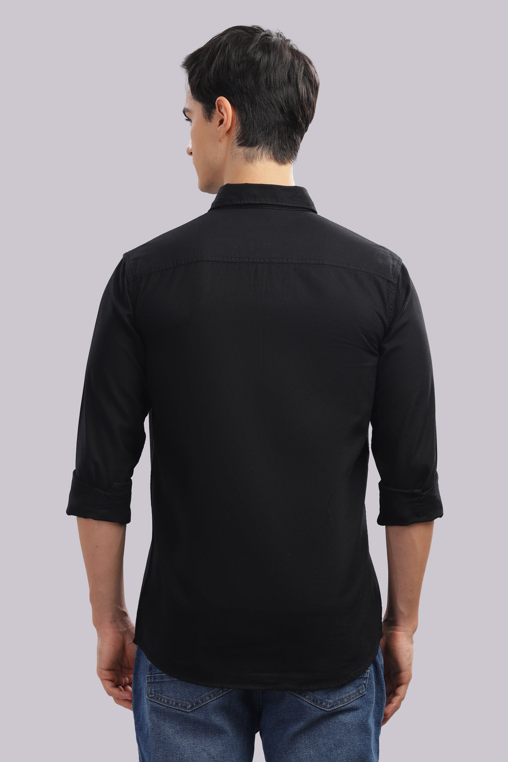 Attire Craft Black Dobby Shirt