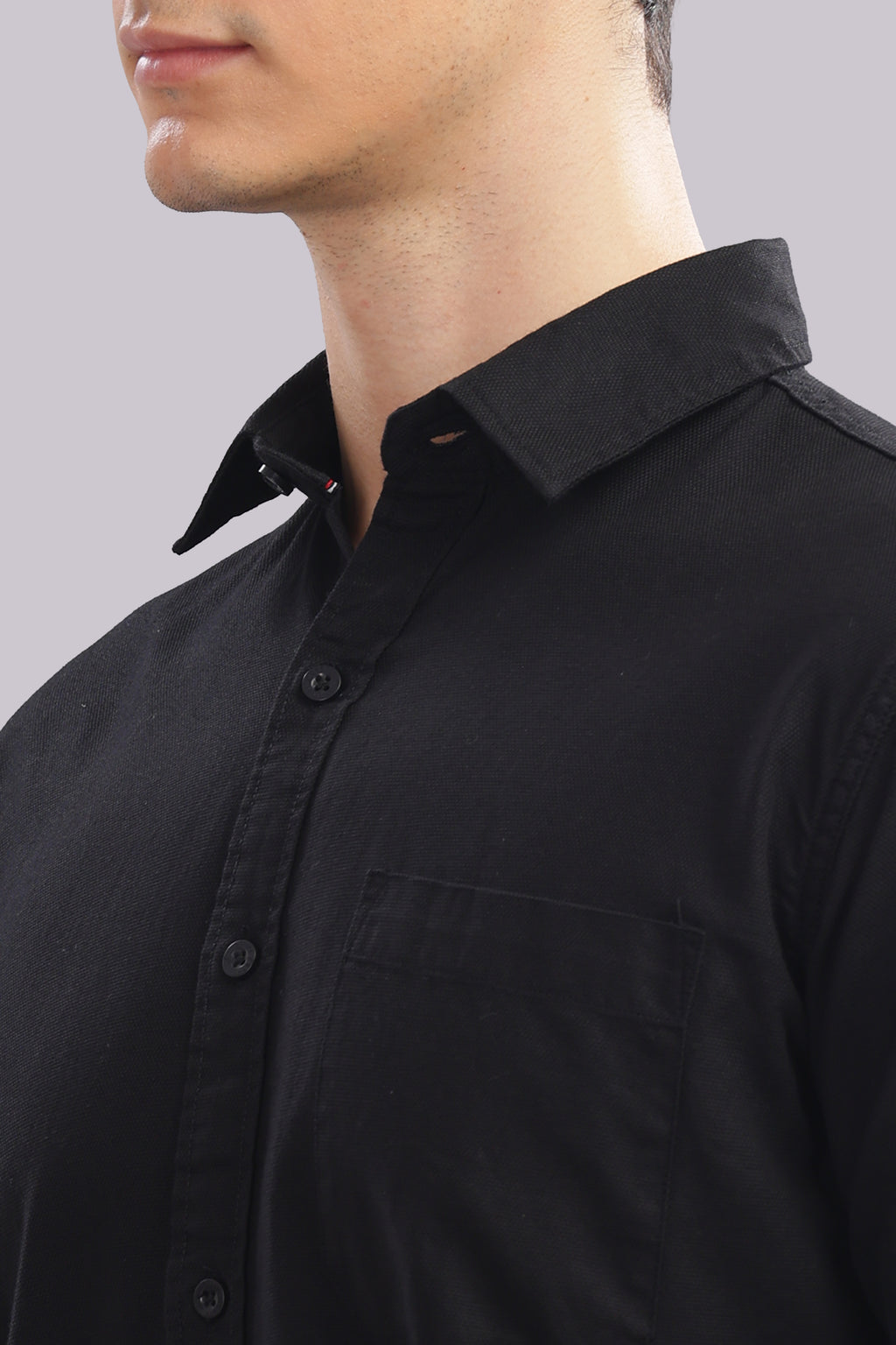 Attire Craft Black Dobby Shirt