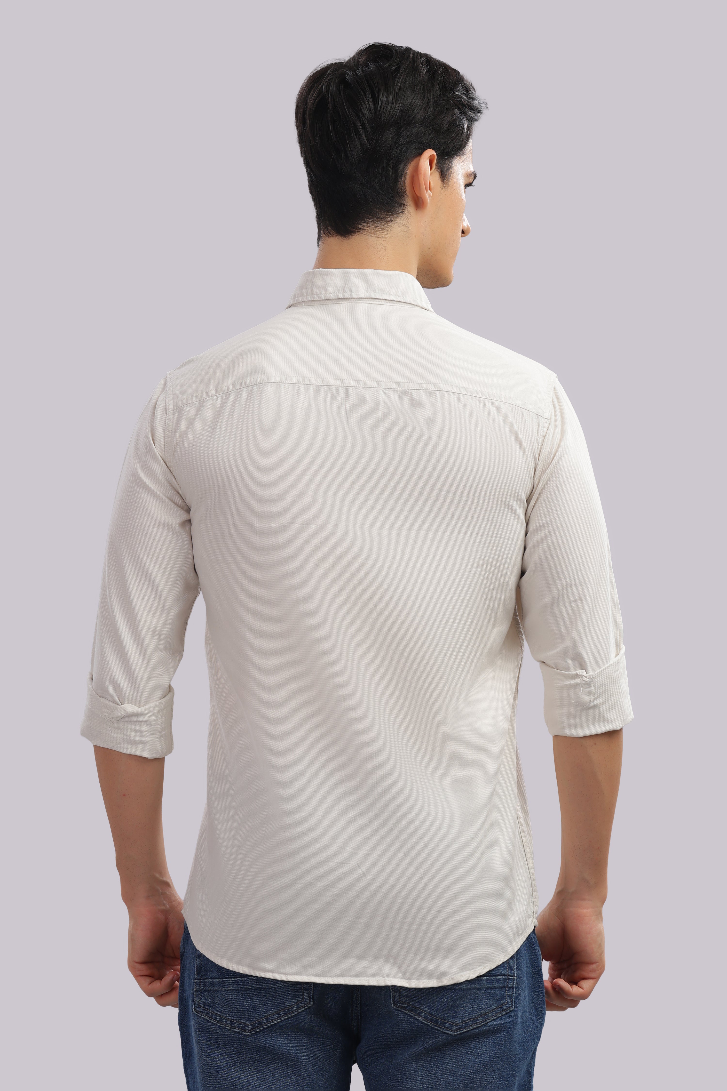 Attire Craft Cream Dobby Shirt