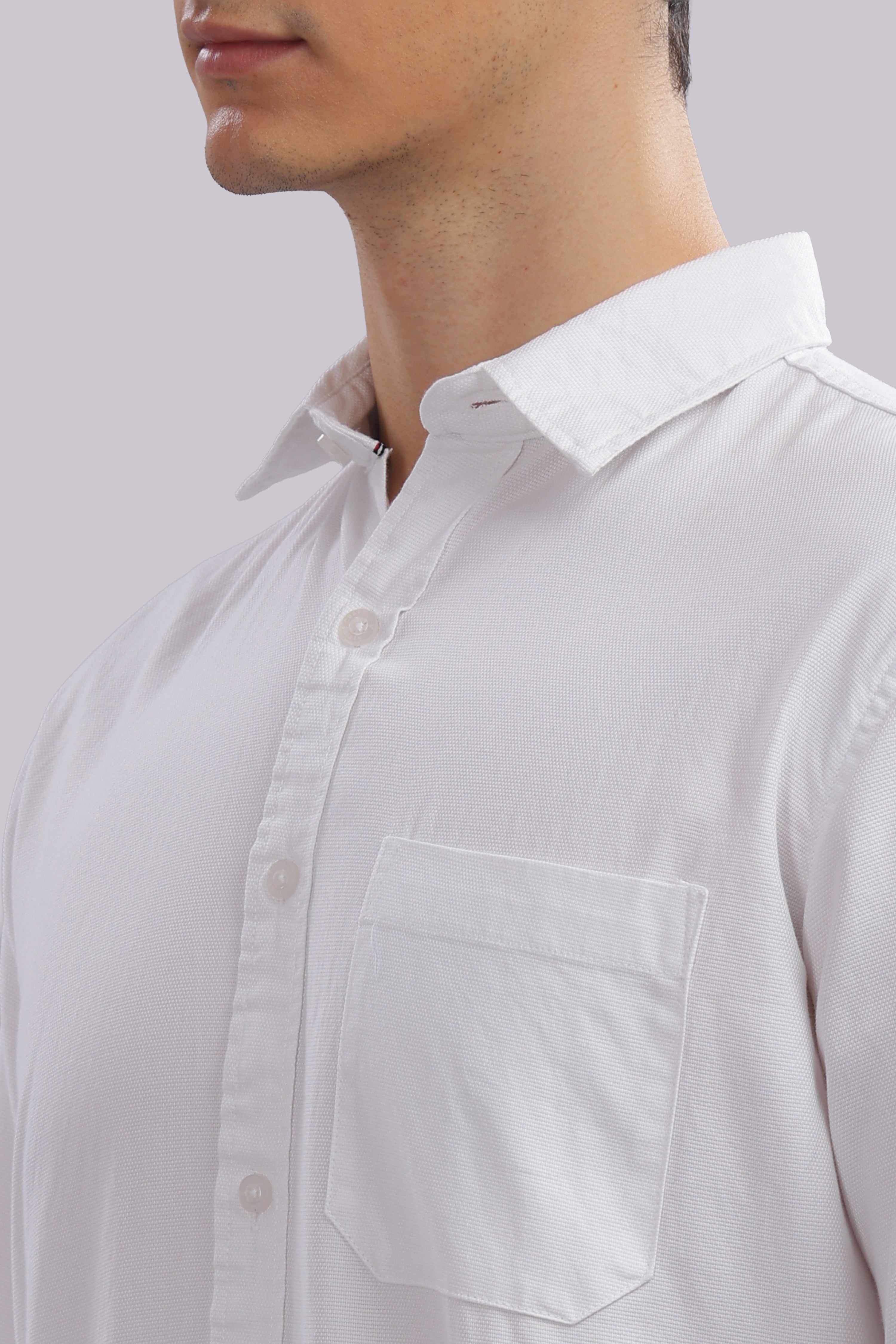 Attire Craft White Dobby Shirt