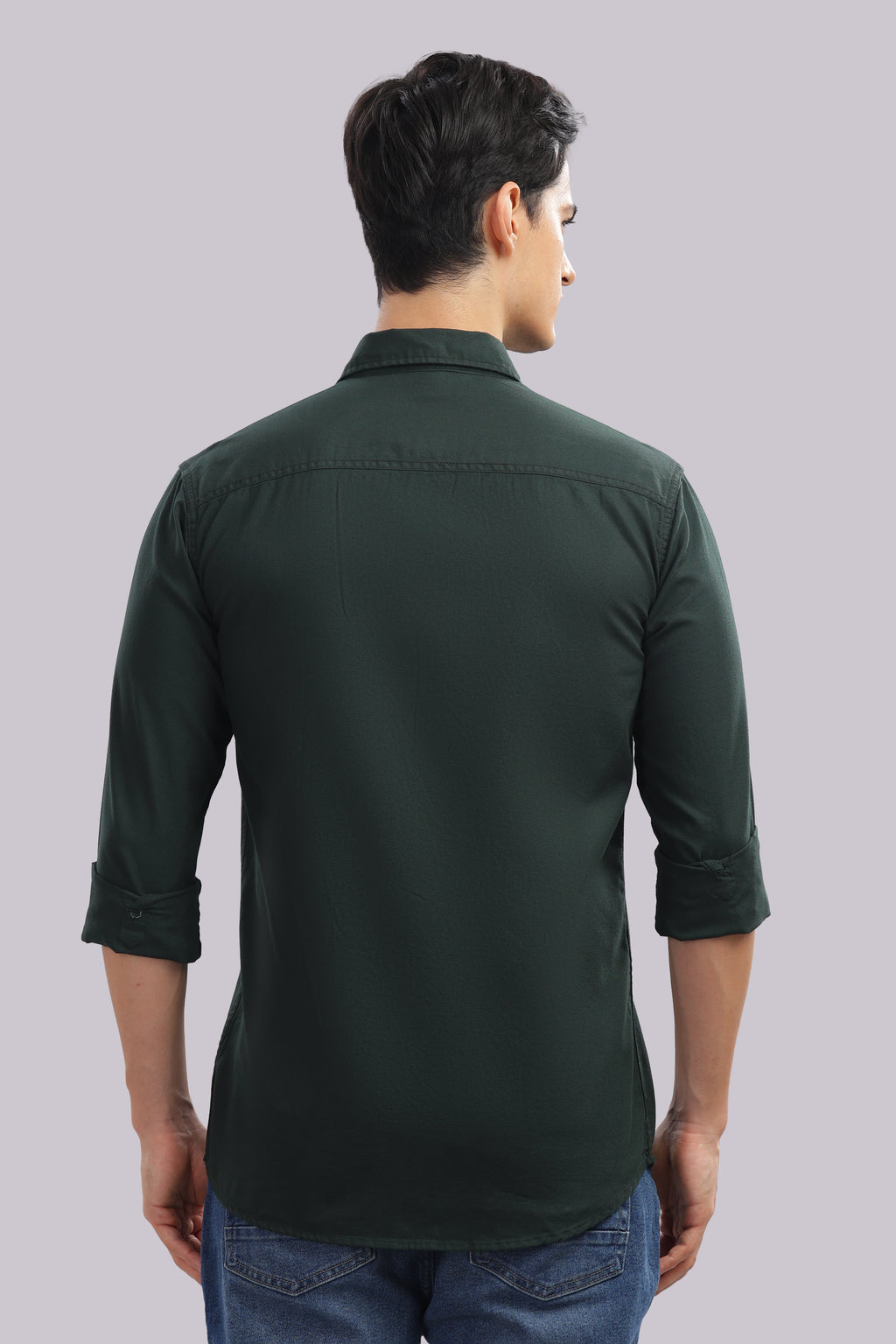 Attire Craft Green Dobby Shirt