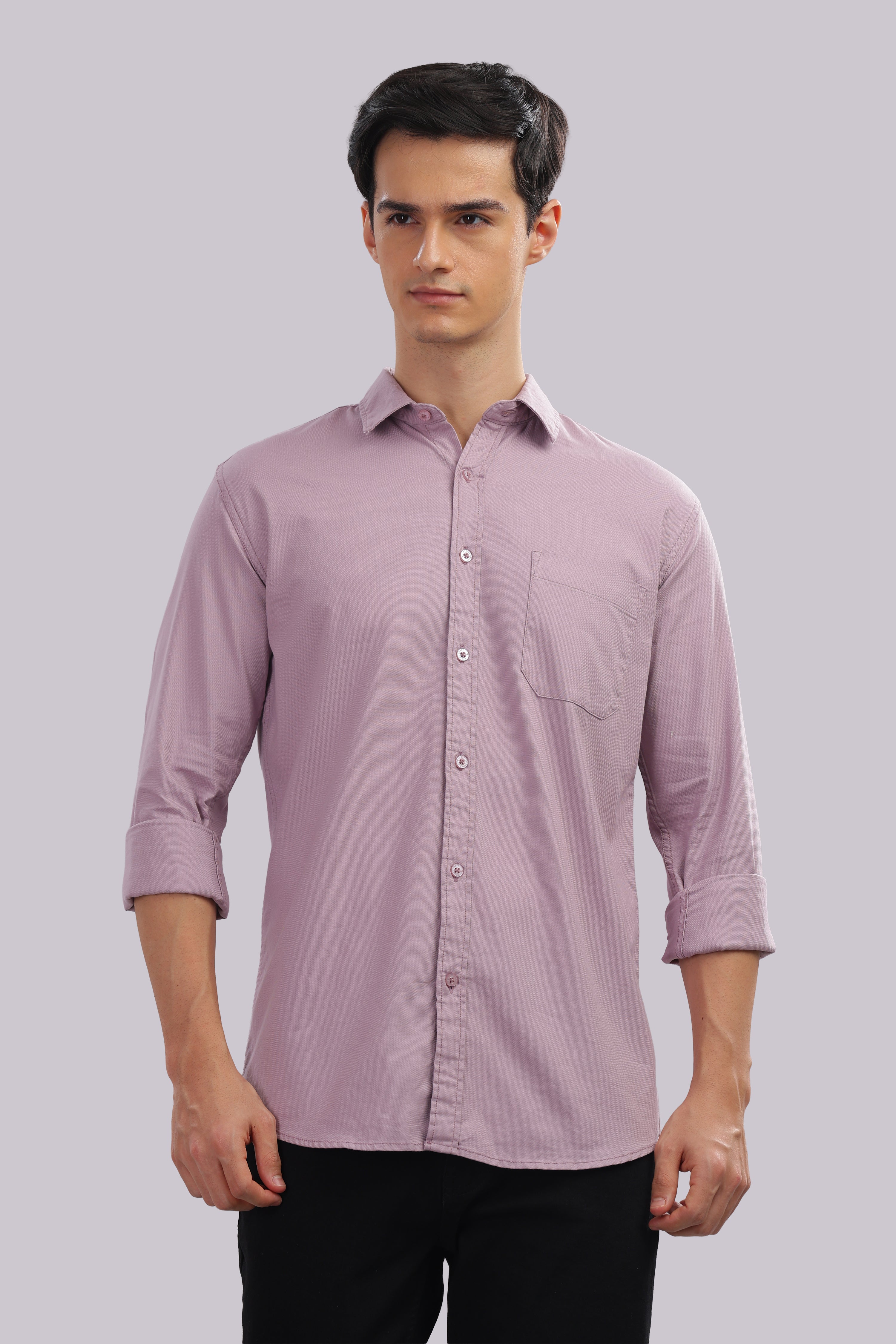 Attire Craft Pink Dobby Shirt