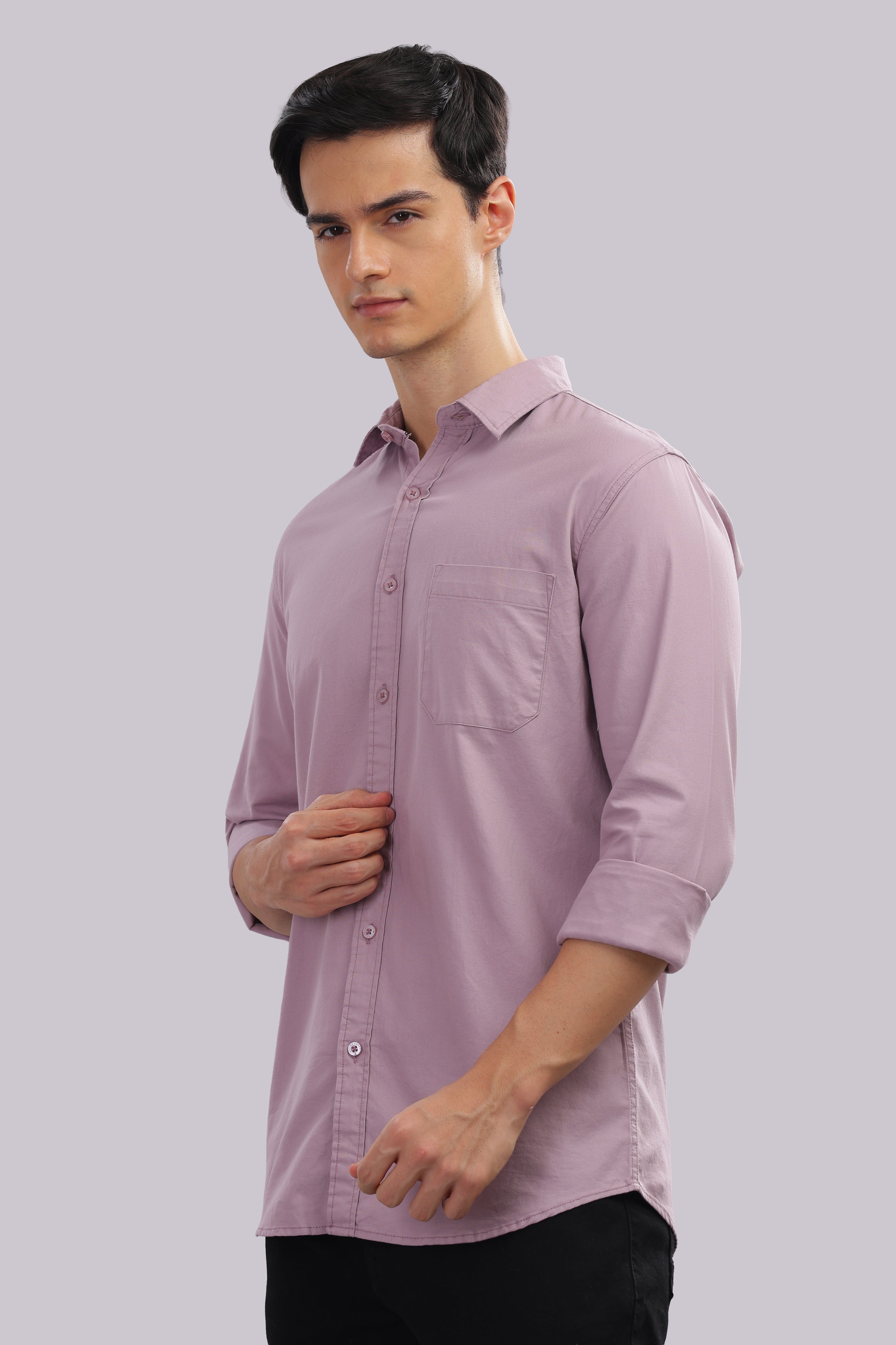 Attire Craft Pink Dobby Shirt