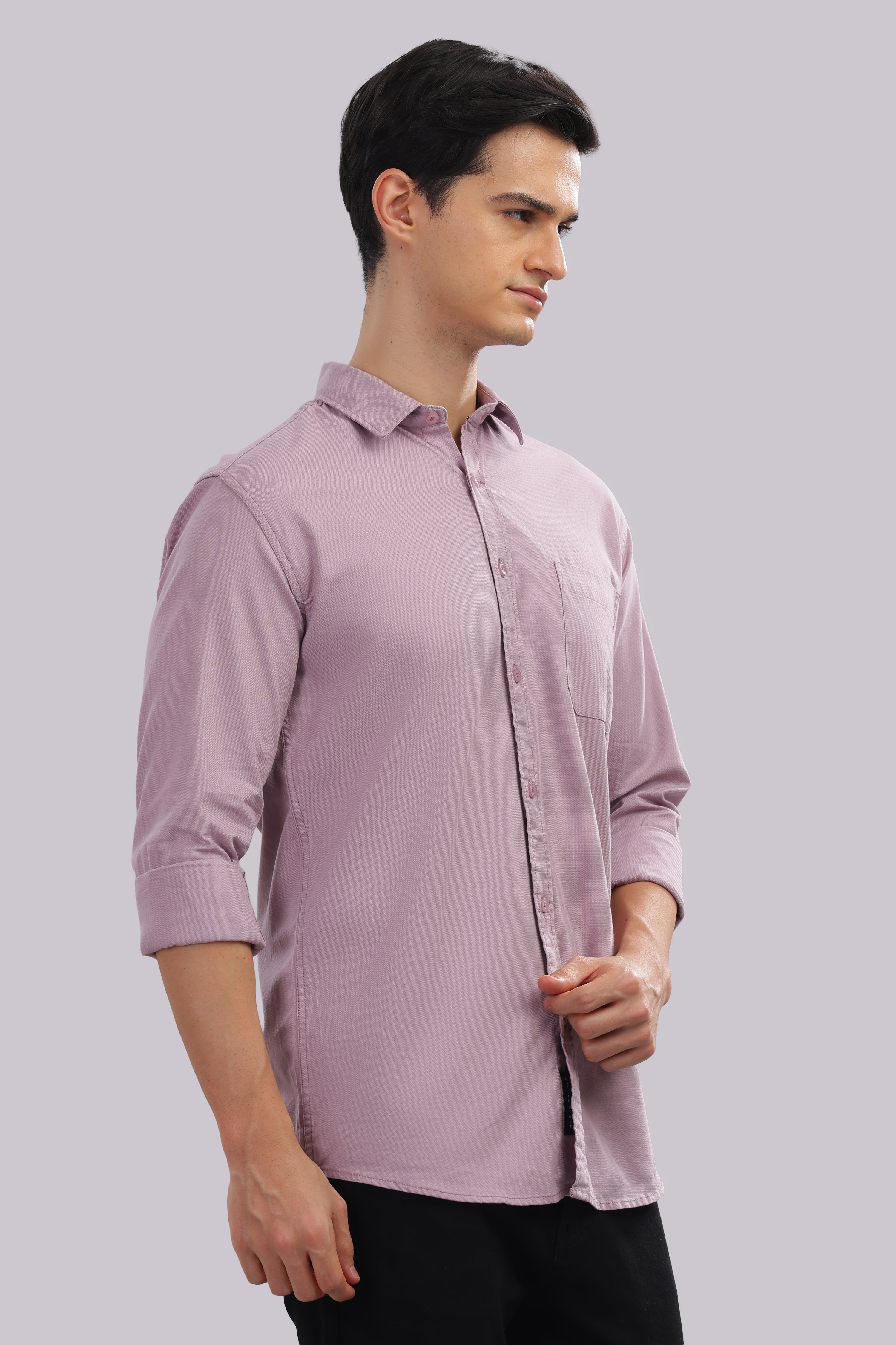 Attire Craft Pink Dobby Shirt