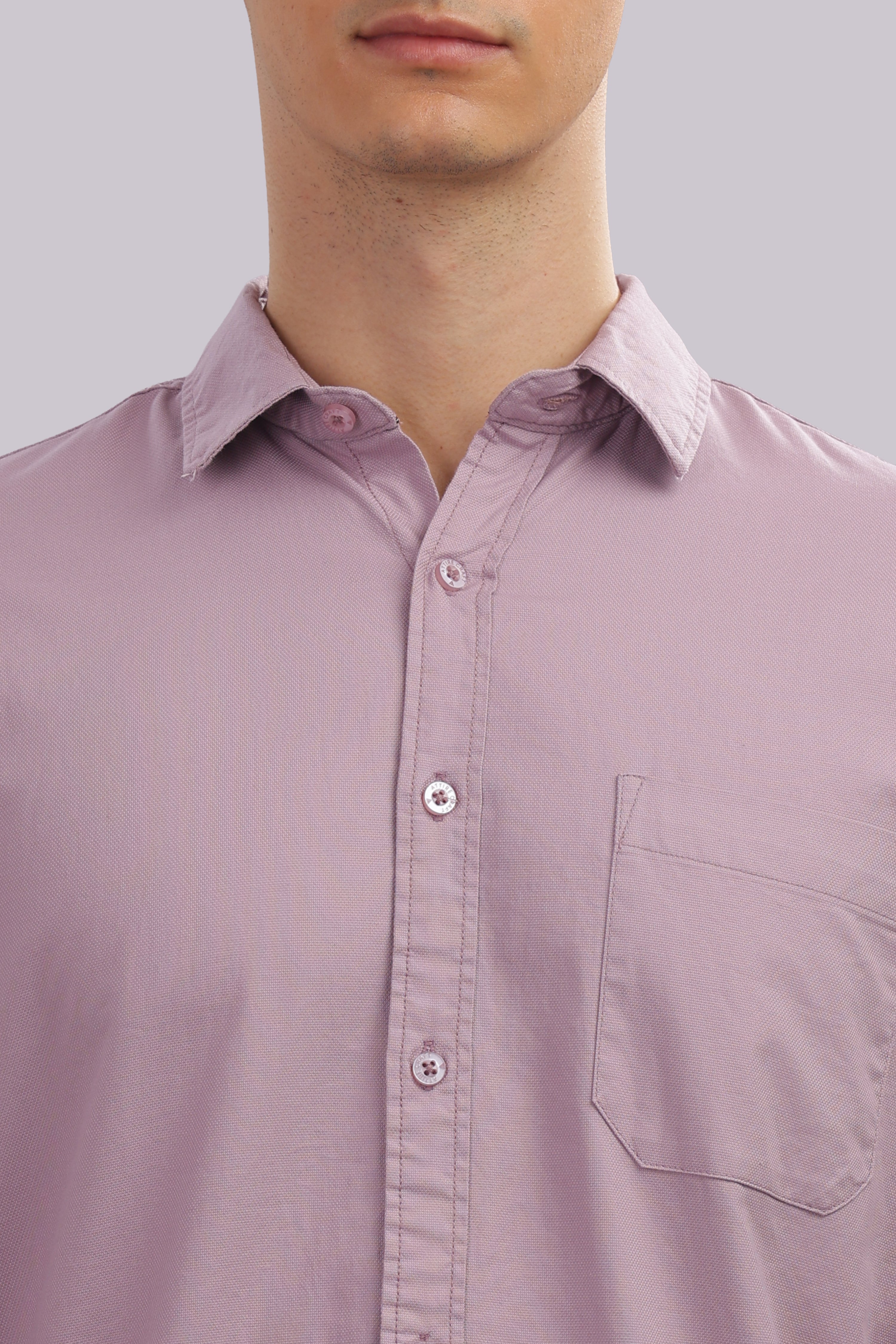 Attire Craft Pink Dobby Shirt