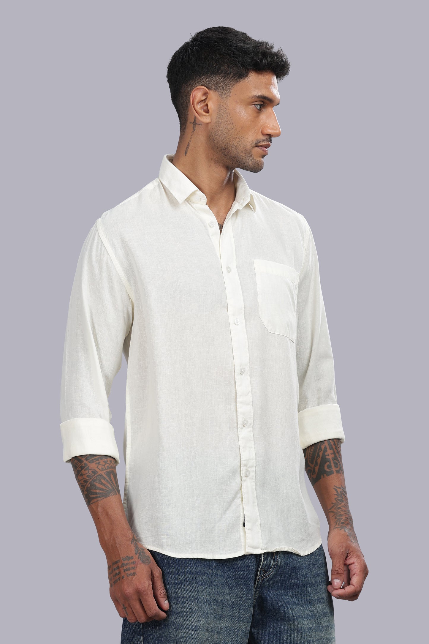 Light Yellow Premium Linen Shirt