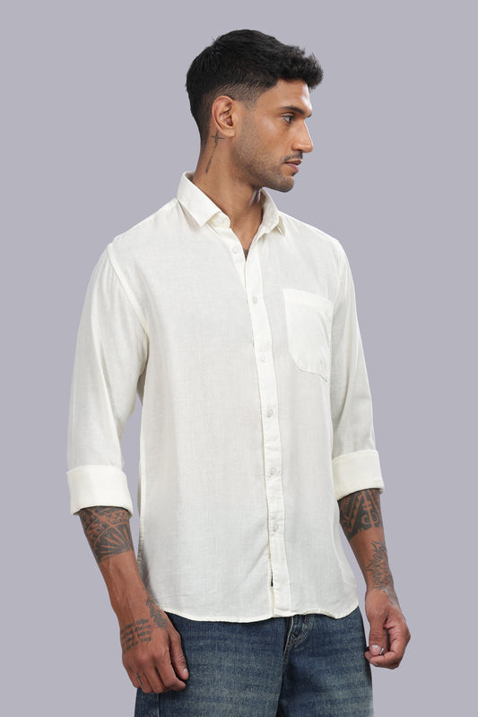 Light Yellow Premium Linen Shirt