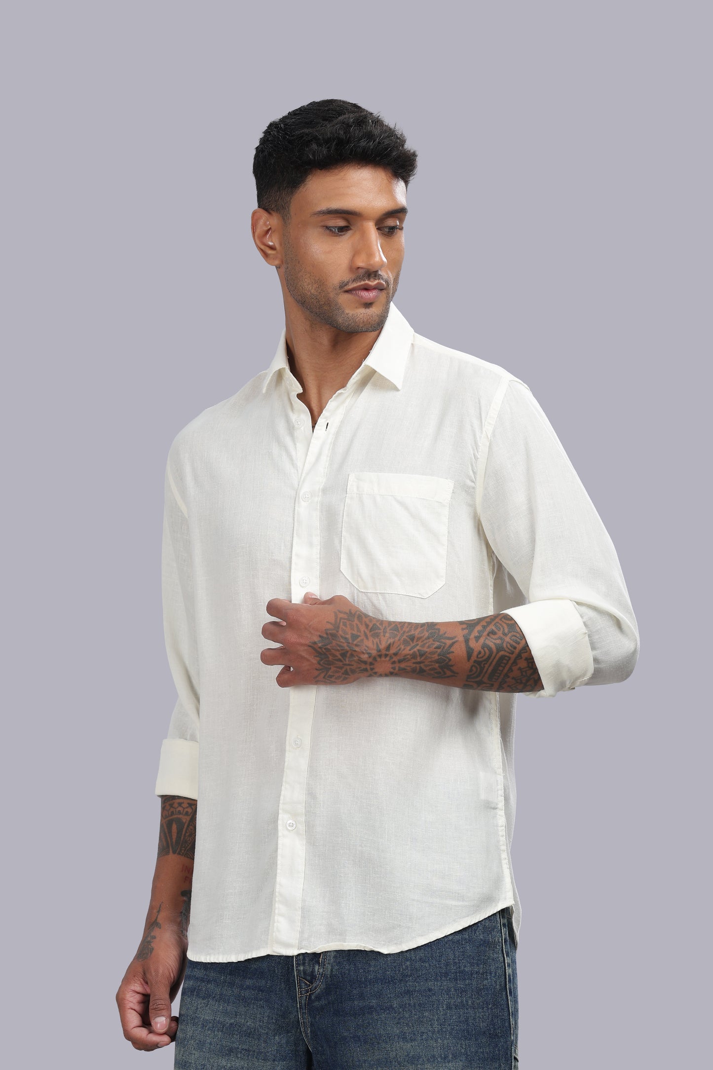 Light Yellow Premium Linen Shirt
