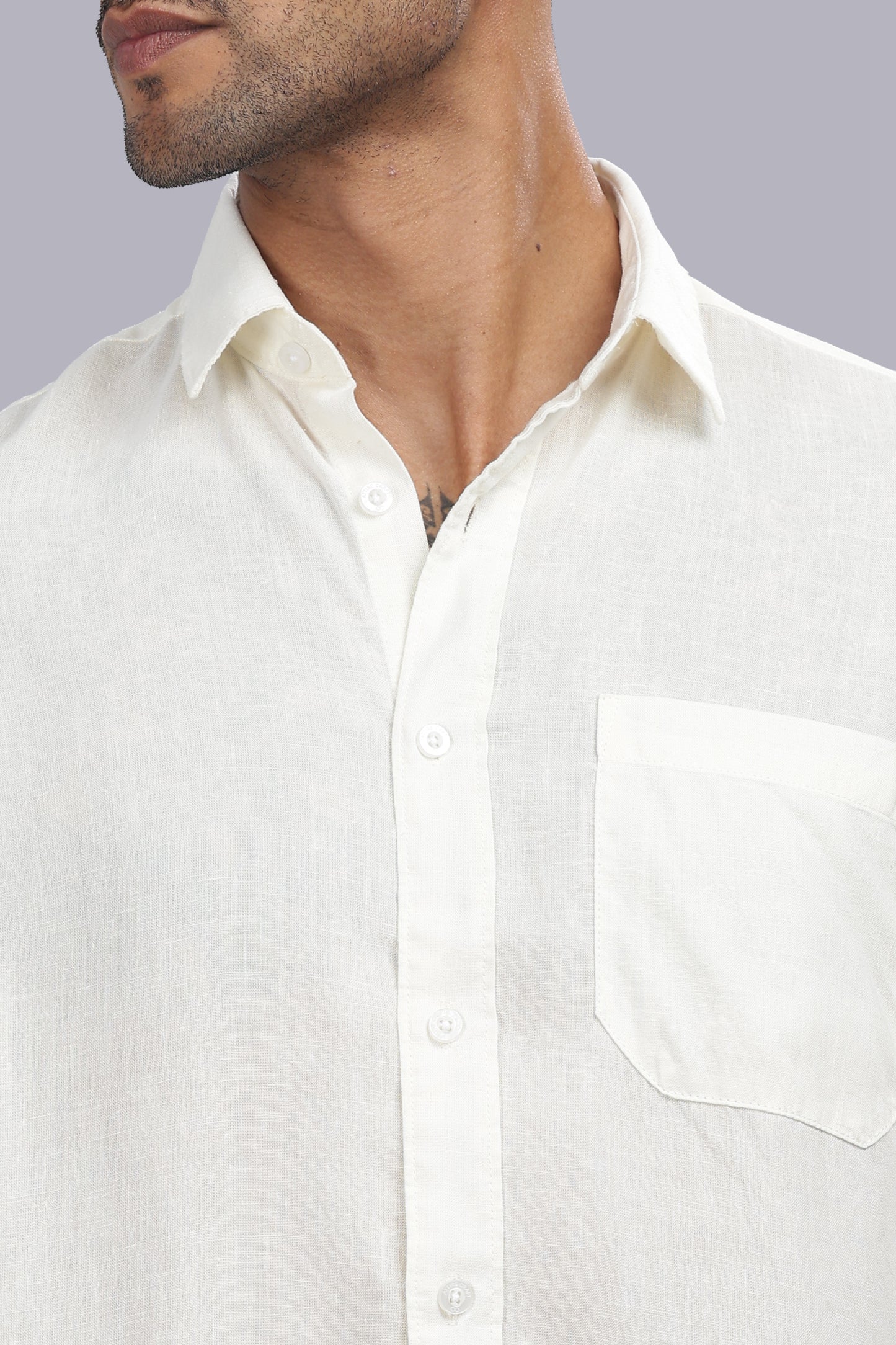 Light Yellow Premium Linen Shirt