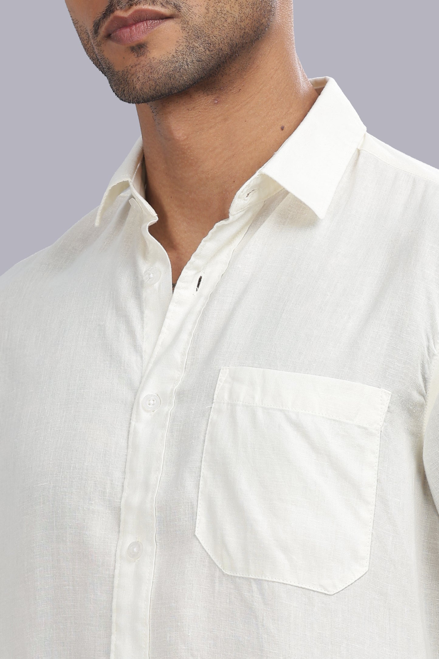 Light Yellow Premium Linen Shirt