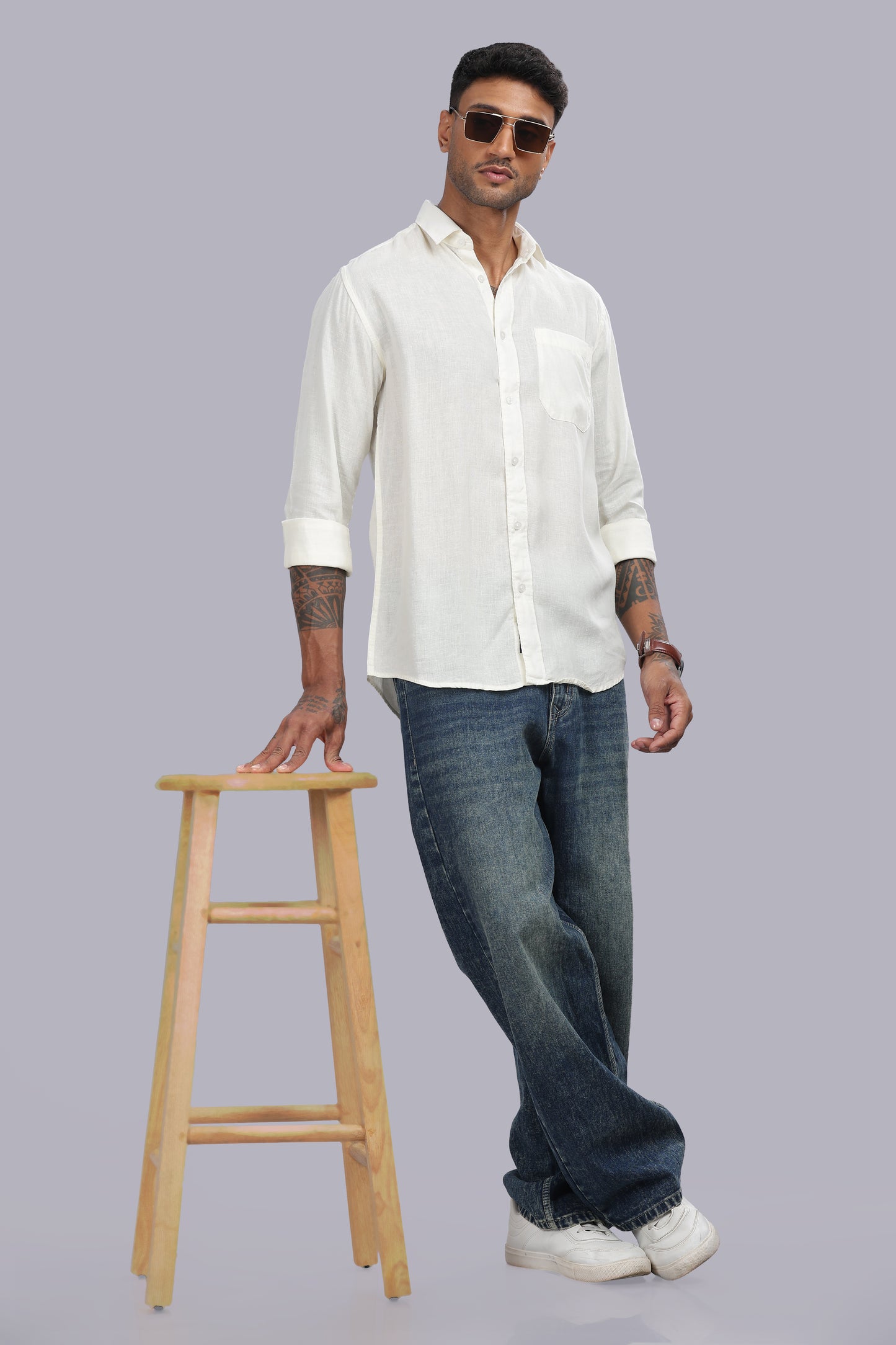 Light Yellow Premium Linen Shirt