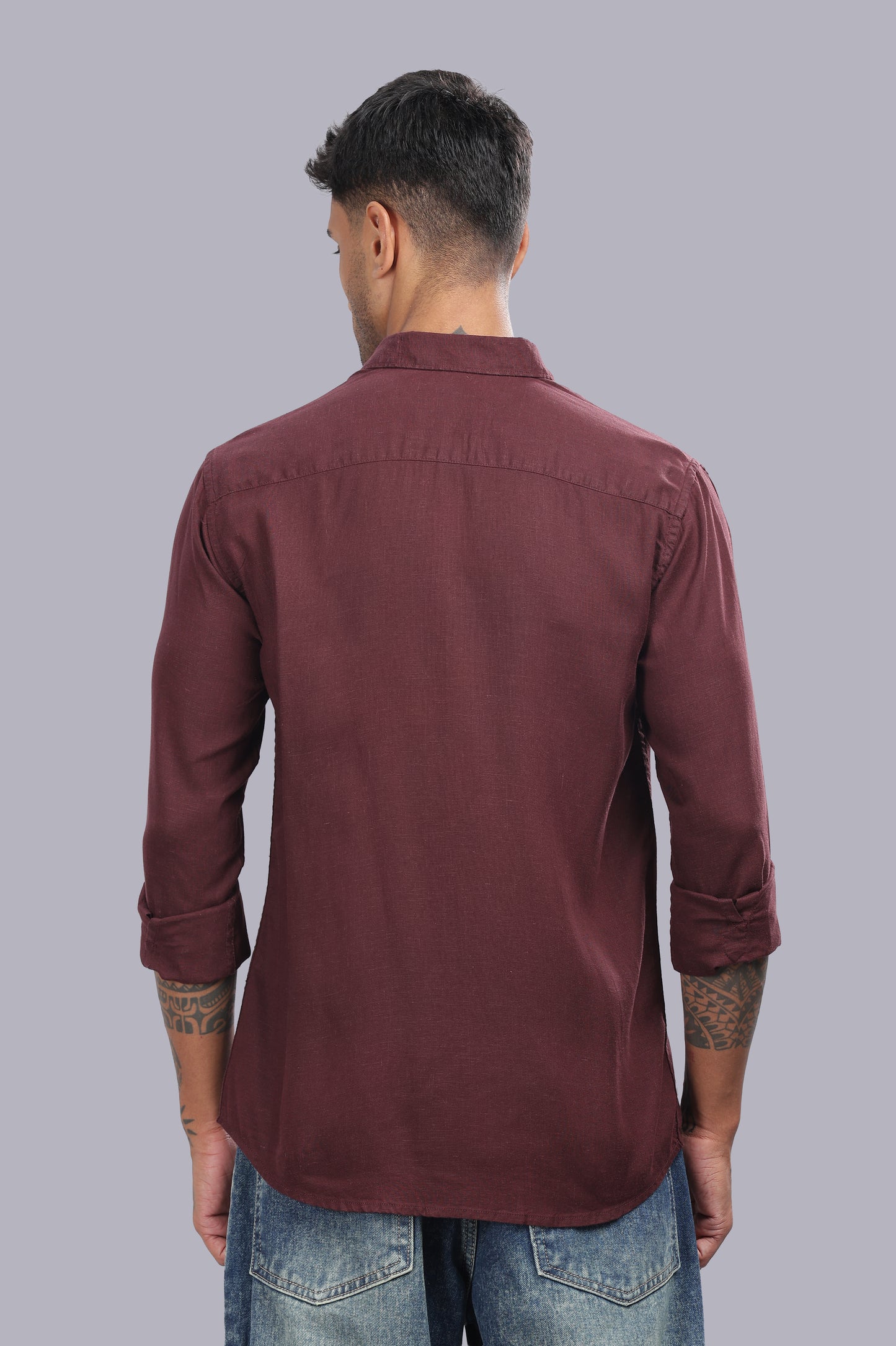 Maroon Premium Linen Shirt