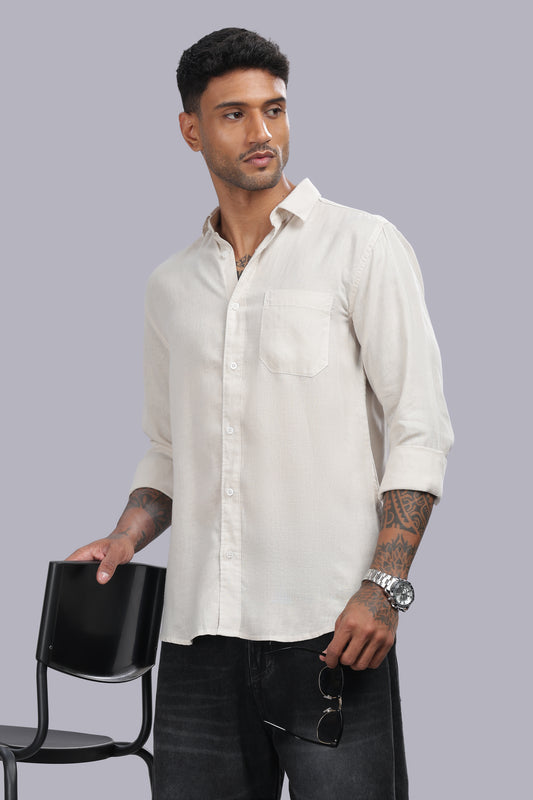 Beige Premium Linen Shirt