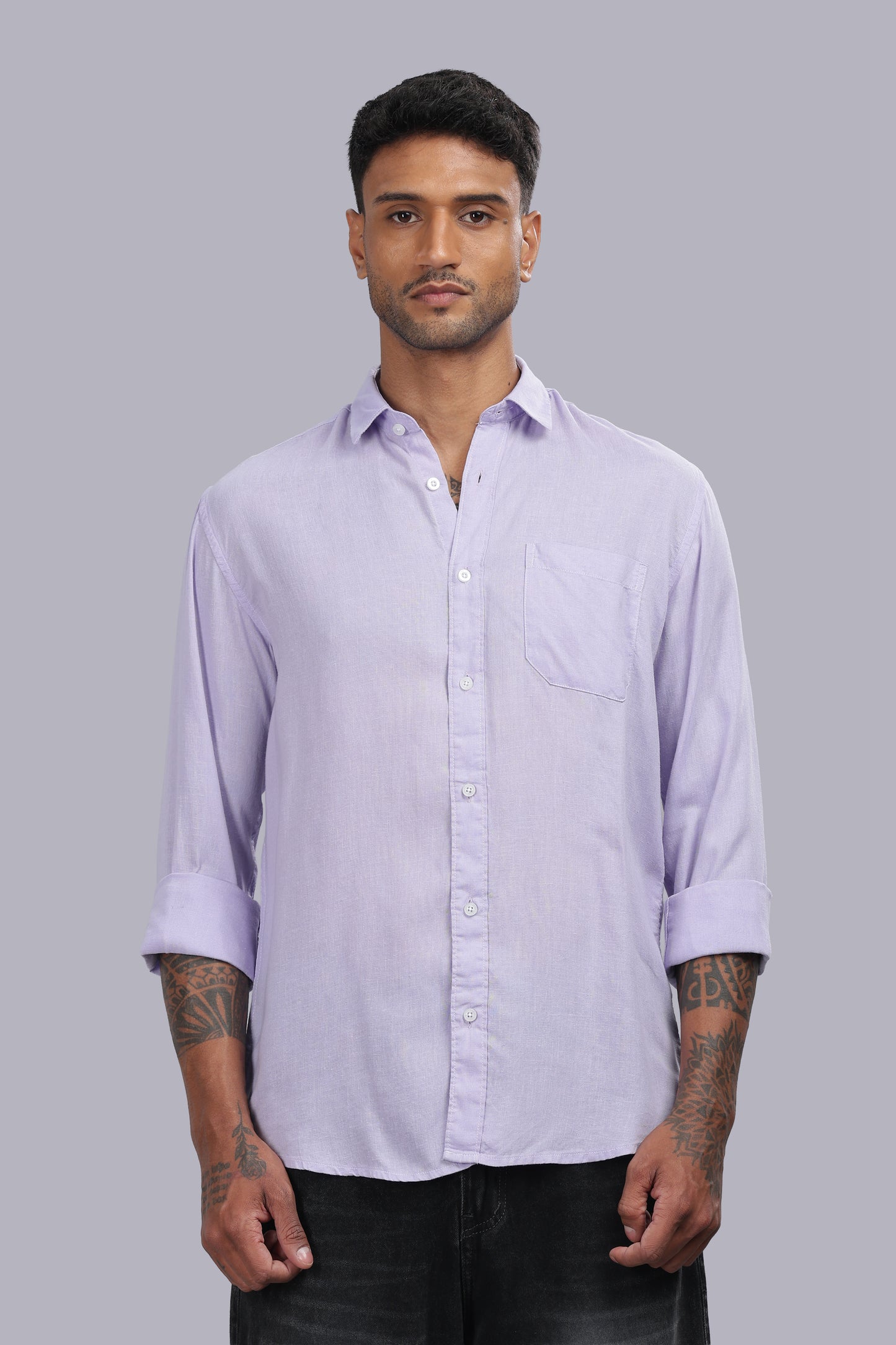 Lavender Premium Linen Shirt