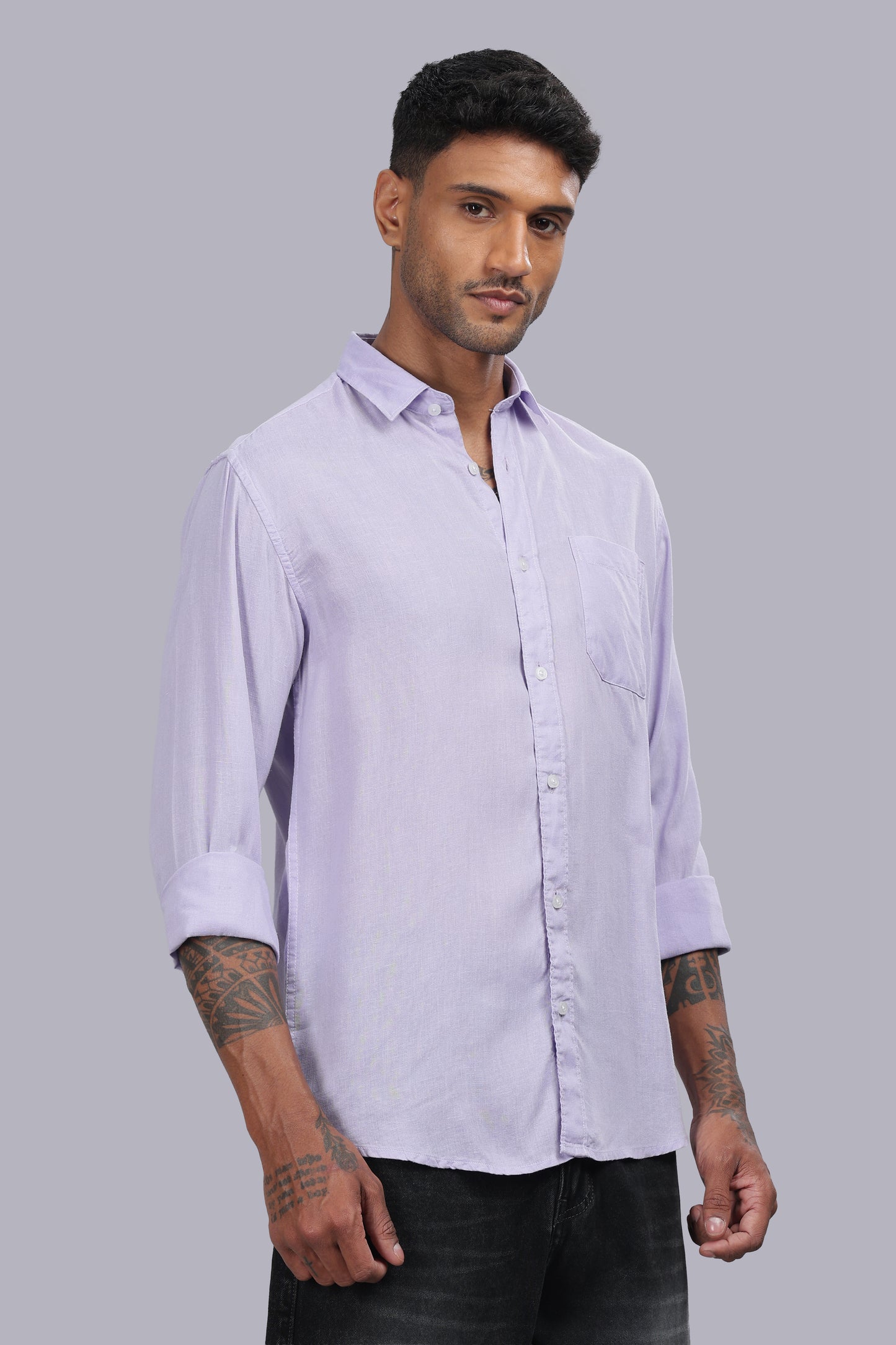 Lavender Premium Linen Shirt