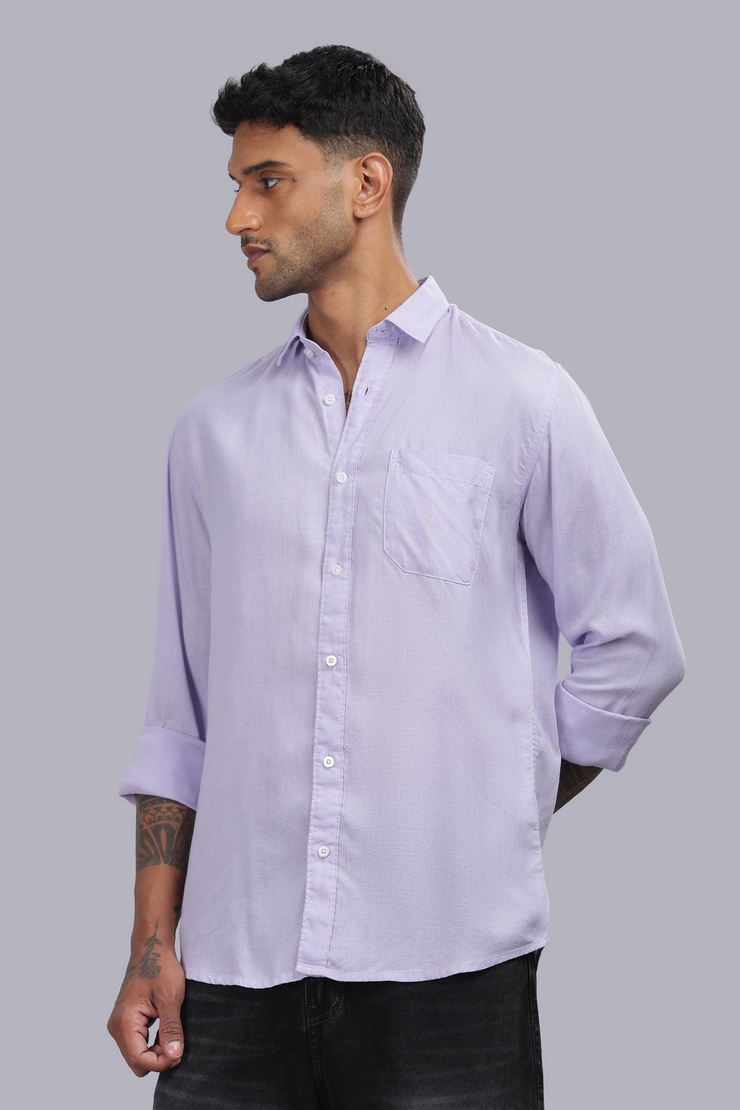 Lavender Premium Linen Shirt