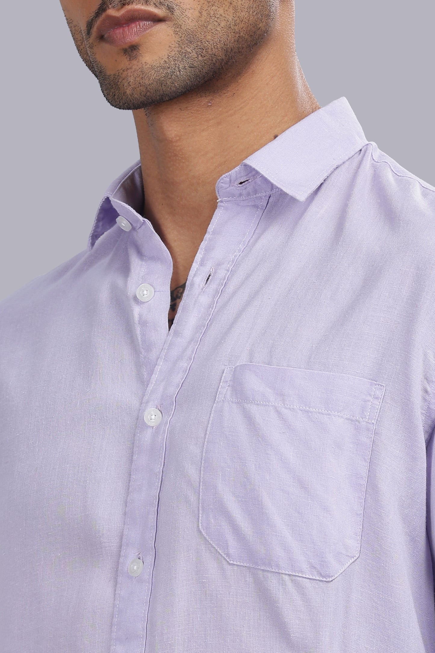 Lavender Premium Linen Shirt