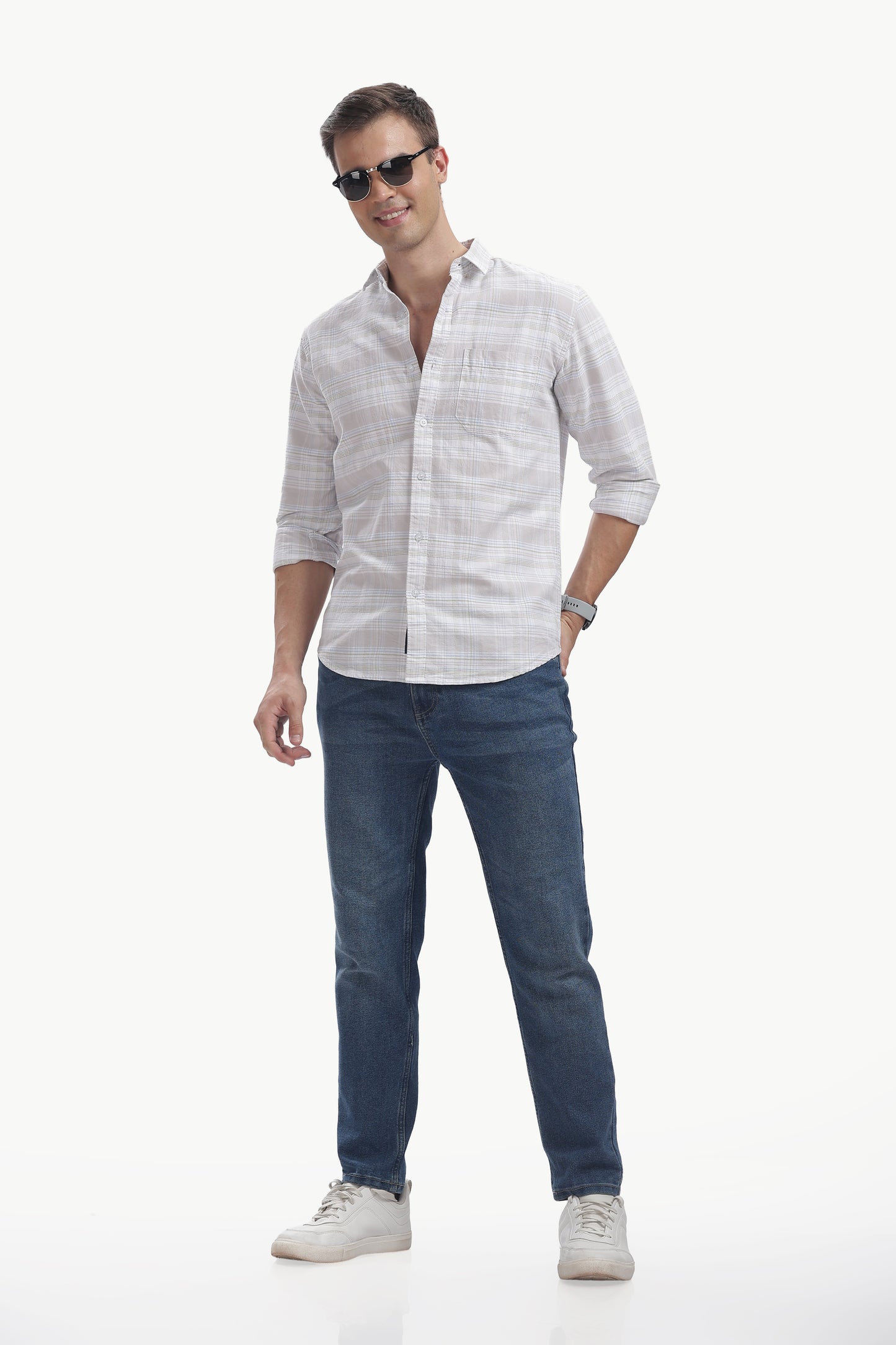 Oxford Cotton Checked Shirt