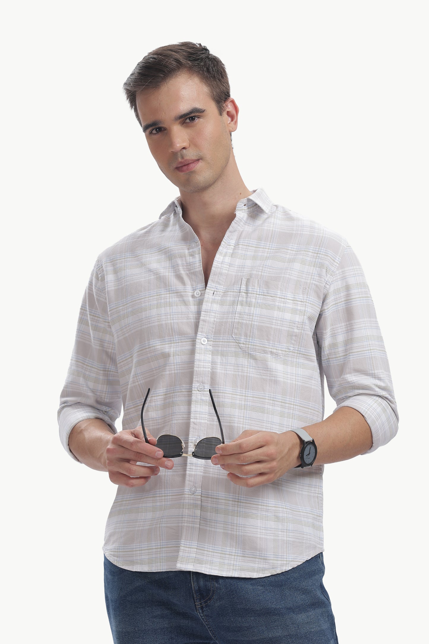 Oxford Cotton Checked Shirt