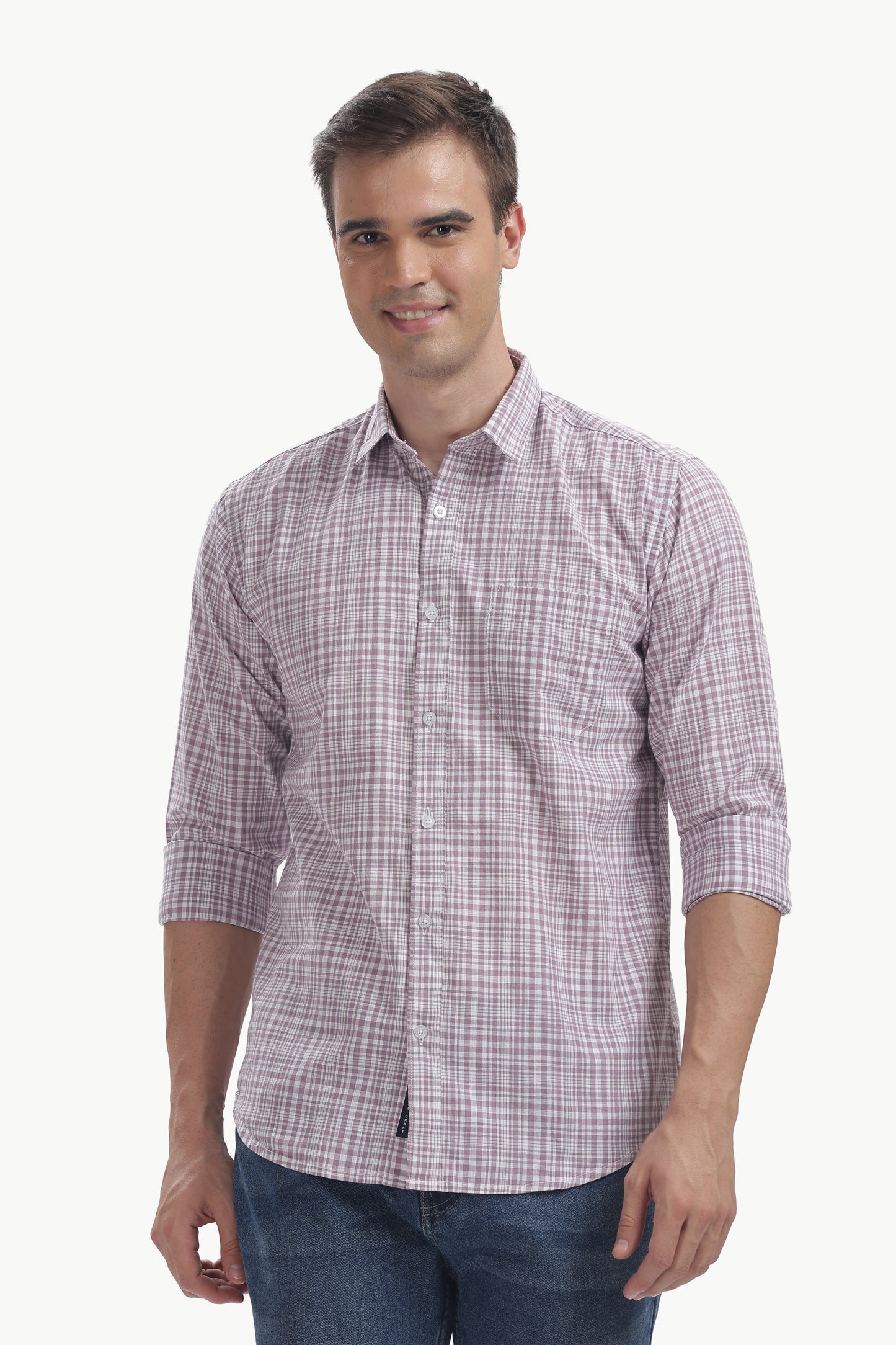 Cotton Slub Checked Shirt