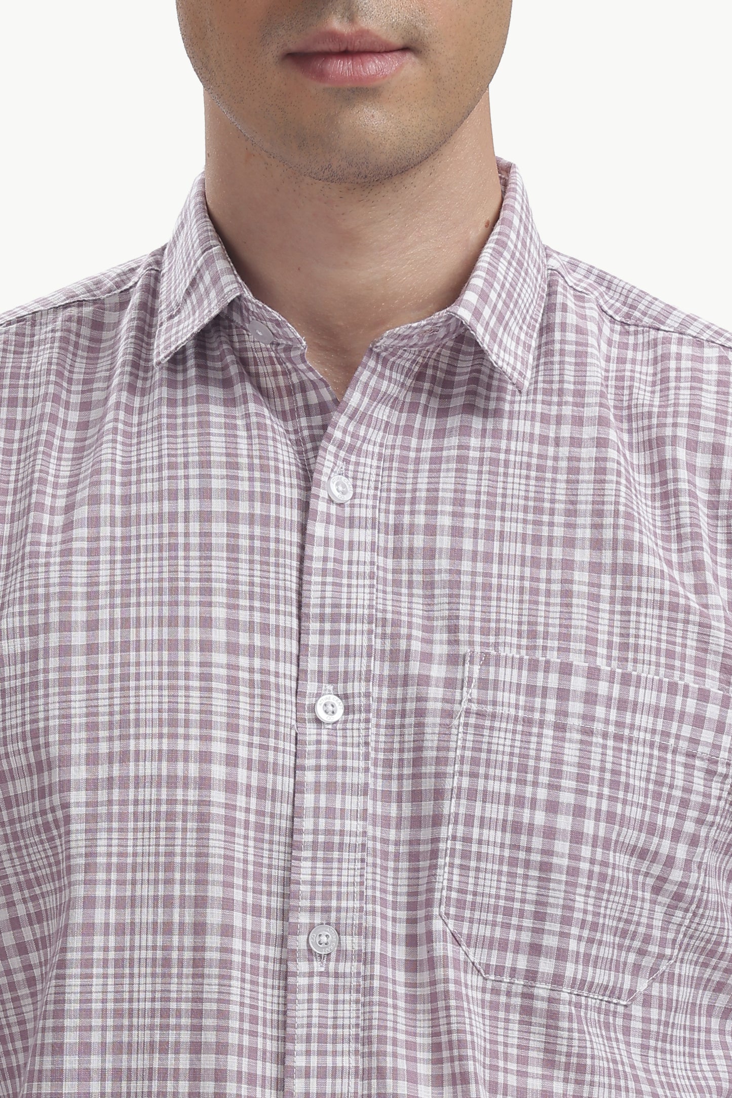 Cotton Slub Checked Shirt