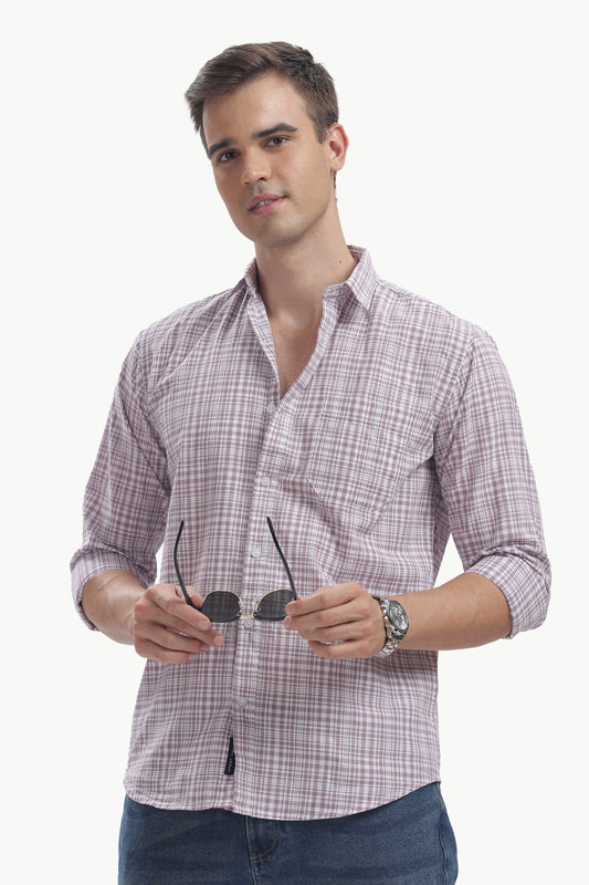 Cotton Slub Checked Shirt