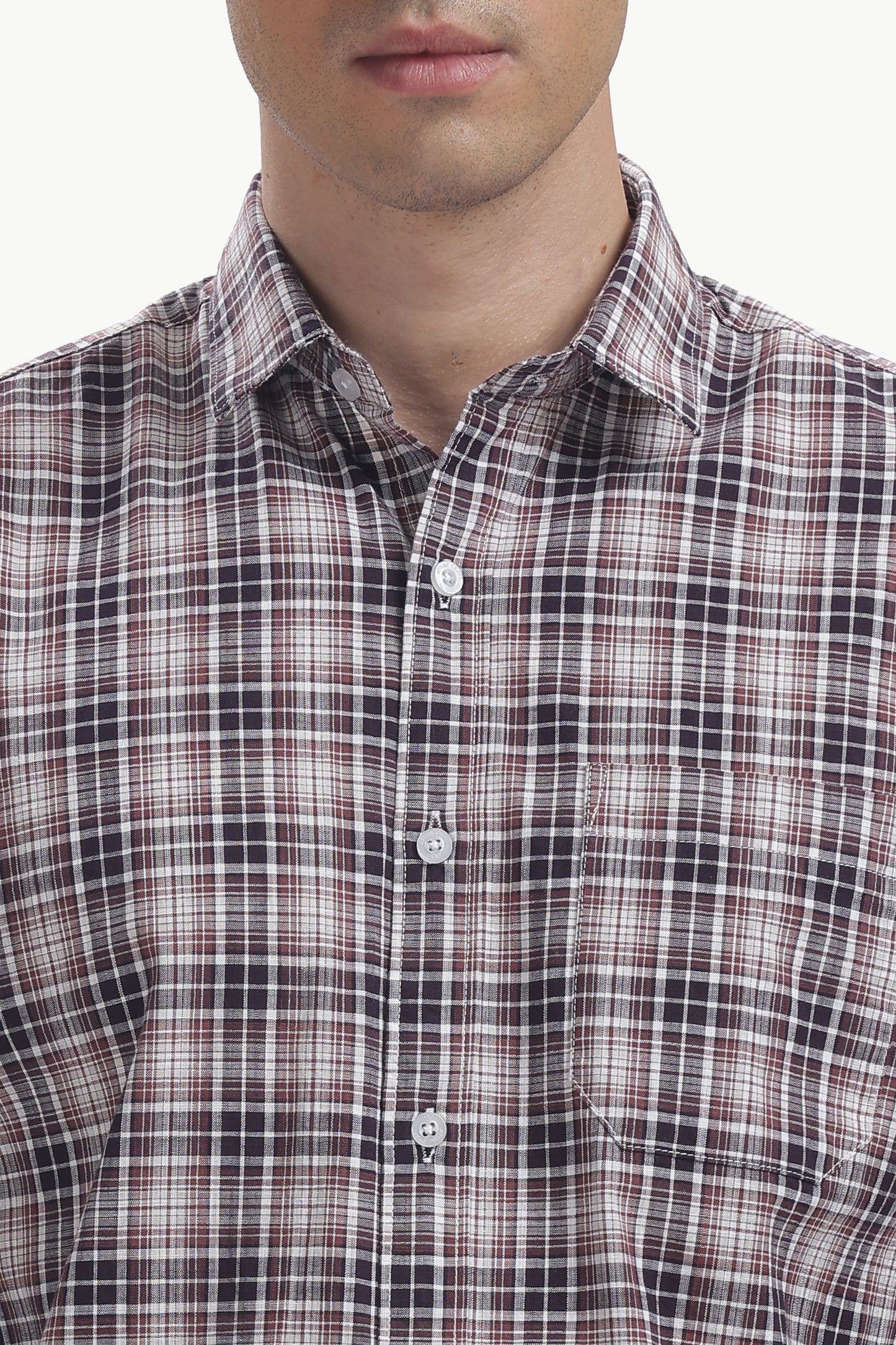 Cotton Slub Checked Shirt