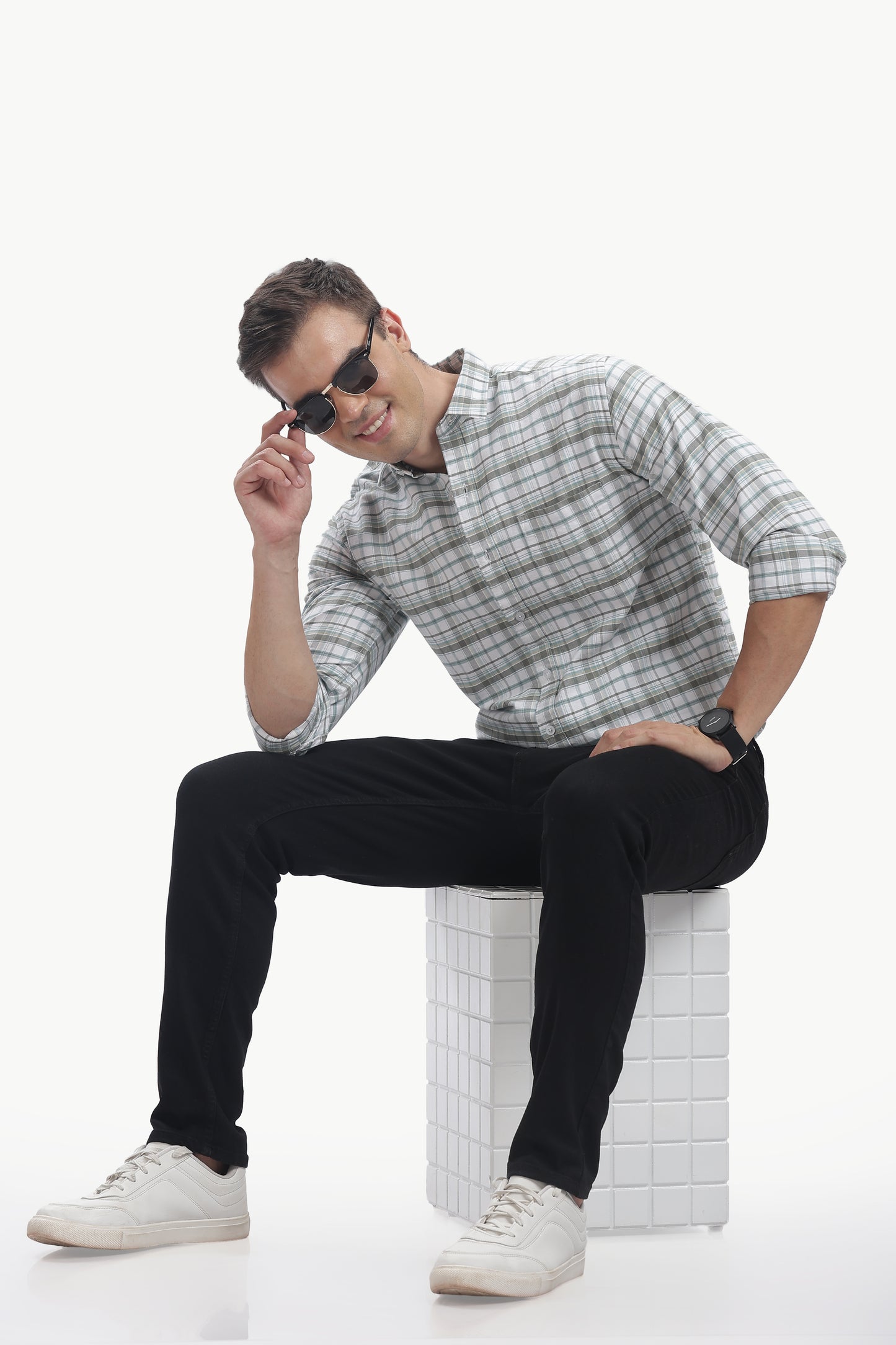 Oxford Cotton Checked Shirt