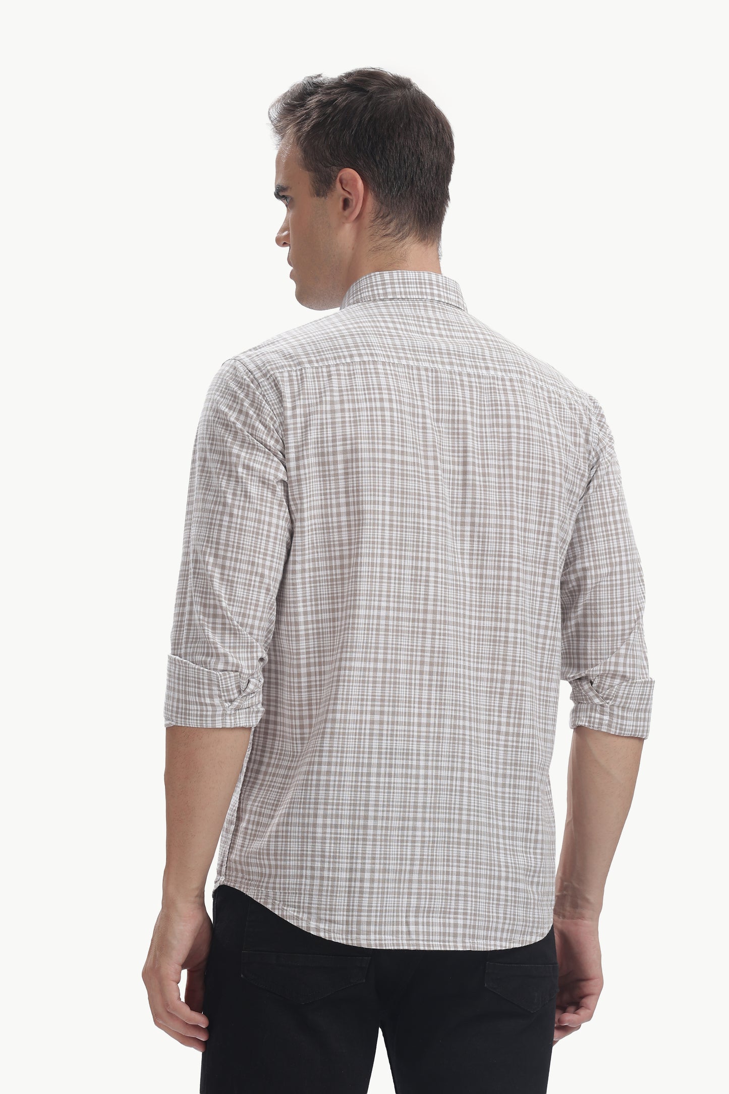 Cotton Slub Checked Shirt