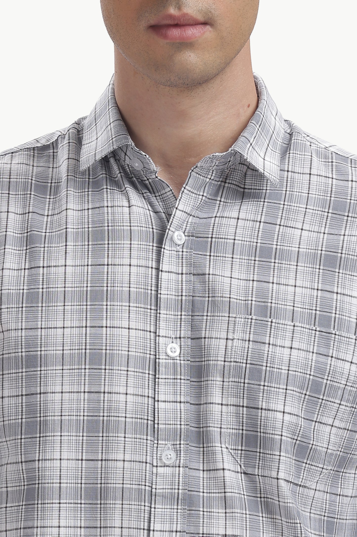 Cotton Slub Checked Shirt